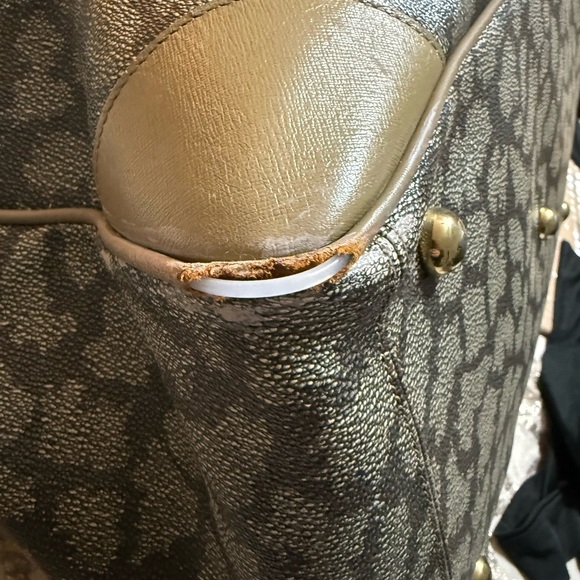 YSL Gray and Tan Travel Bag - Picture 13 of 16